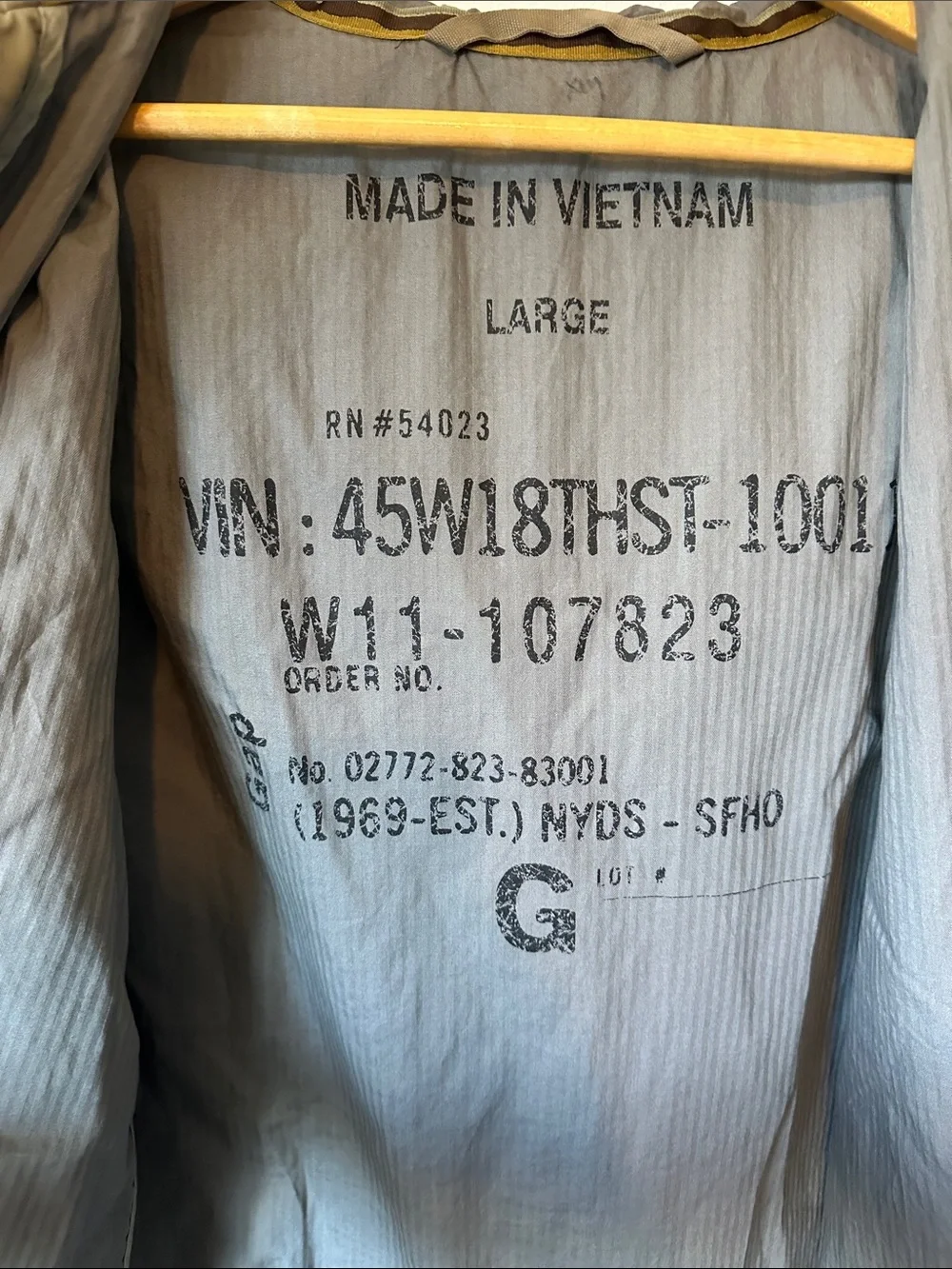 Gap 1969 Collection Vintage Military Jacket RN #54023 Men's L
